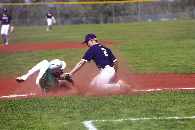 Third baseman #2 Graden Lebow with a tag in last week’s game