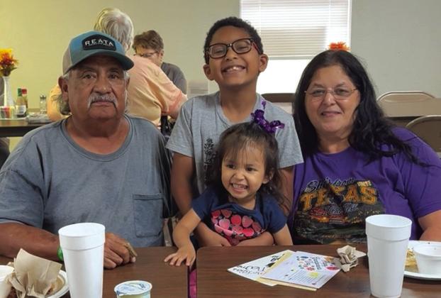 L-R: Louis Saucillo, Elias Bowman, Anita Rodriguez, and Naomi Saucillo. Elias and Anita are grandchildren to Louis and Naomi.
