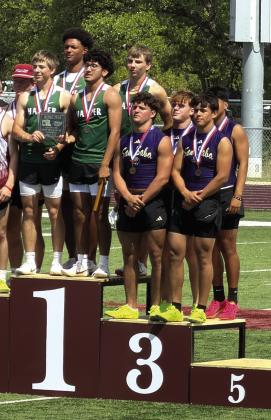 Podium secured and ticket punched. Area, let's go!! San Saba Dillos take 3rd in the Varsity Sprint Relay! Luke Tharp / Alex Aguirre / Jason Everett / Enri Mendoza Courtesy of San Saba All Sports Booster Club