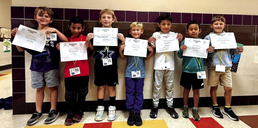 1st Graders (L-R): Turner Henslee, Ivan Rodriguez, Case Walts, Tommie Gilliam, Alan Patiño, Daniel Rocha, and Asher Little Courtesy of Becky Olavarria