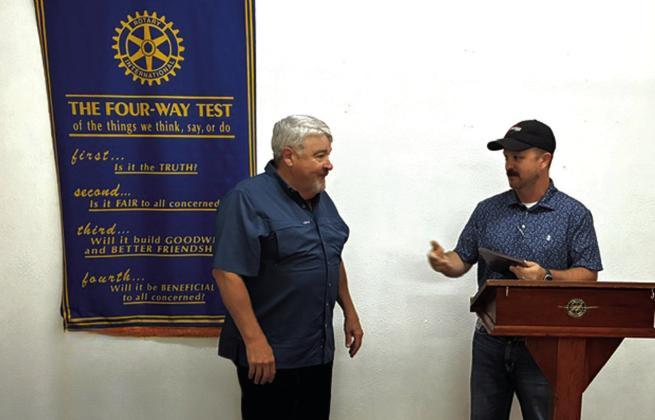 Rotarian of the Year Aleck Newby and Jake Lackey
