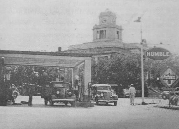 THE HUMBLE OIL COMPANY - The old More Service station was torn down and replaced with the Humble Oil Company in 1930. It was located ont he East corner of the Courthouse Square. J. D. Estep sold the property to the Humble Oil Company for $7,000.00. The service station continued in use into the 70’s. Taken from the April 5, 2001 San Saba County Newcomer’s Guide.