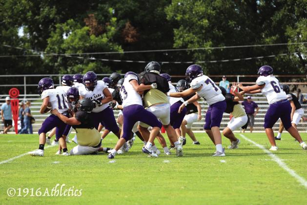 First scrimmage - San Saba vs Brady