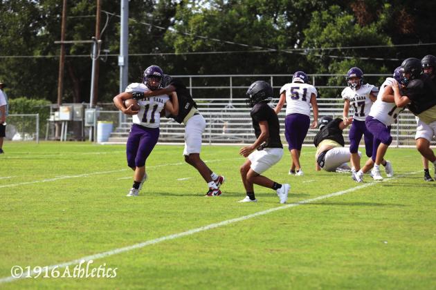 First scrimmage - San Saba vs Brady