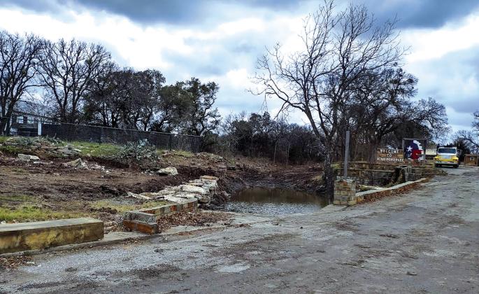 This area was dug out to help with water flow and beautification. Photo by Djuana Payton