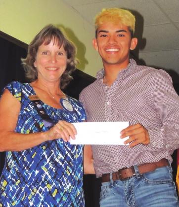 Rotary EMS Memorial Scholarship Winner Franco Franco from San Saba
