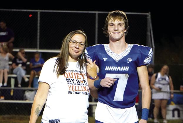 Senior nominee Cayden Houston with mother Alicia Davis