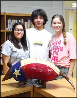Pictured left to right: Leia Kilman, Jose Aguilera, and Madison Shahan - San Saba High School students excelled in College Board assessments and schoolwork to earn these awards, which colleges use to identify academically competitive underrepresented students.
