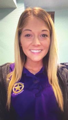 Courtney Grady from Richland Springs has worked as a San Saba County dispatcher for two years. This is her first job in law enforcement, and she enjoys the job and serving people and helping people.