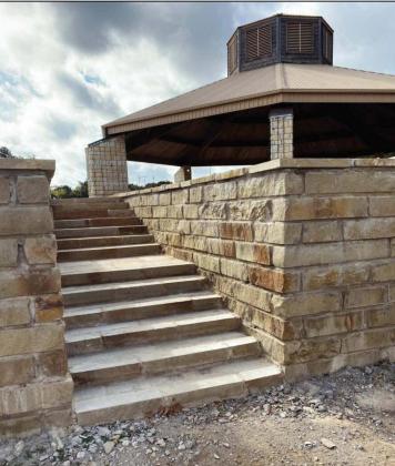 Completed wall steps.