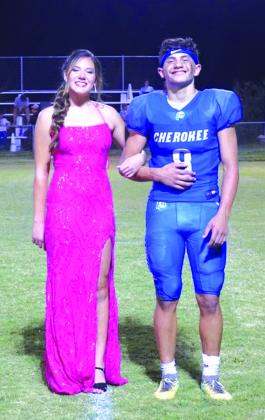 Cherokee - Sophomore class Duchess, Payton Hanley, and Duke, Joel Valdez