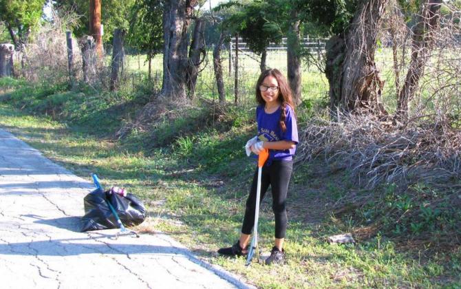 Keep San Saba Beautiful Fall Sweep cleanup