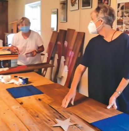 SSGC Workday – Shown above are (L) Rebecca Britton (Lometa) and (R) Karen Sloan.