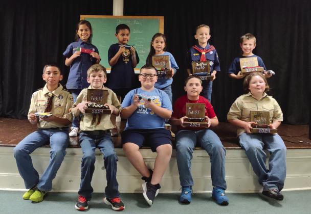 Front Row (l-r): Ivan Porcayo, Riley Falkner, John Robert Moreno, Thomas Tracy, Raphael McWilliams; Back Row(l-r): Natalie Porcayo, Ruben Davila, Araceli Porcayo, Asher Smith, Easton Naizer Photo courtesy of Stephanie Falkner