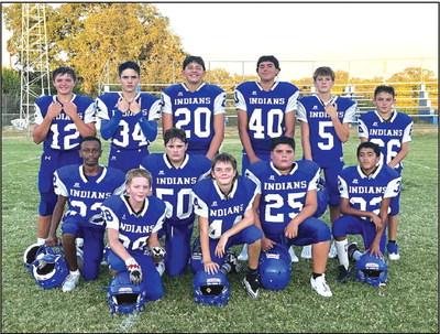 Pictured above: Cherokee HS Football team shuts out Evant 56-0. See page 13 for game news and photos. Pictured to the right: Cherokee JH Football team victorious over Evant 67-21. Way to go, Indians!