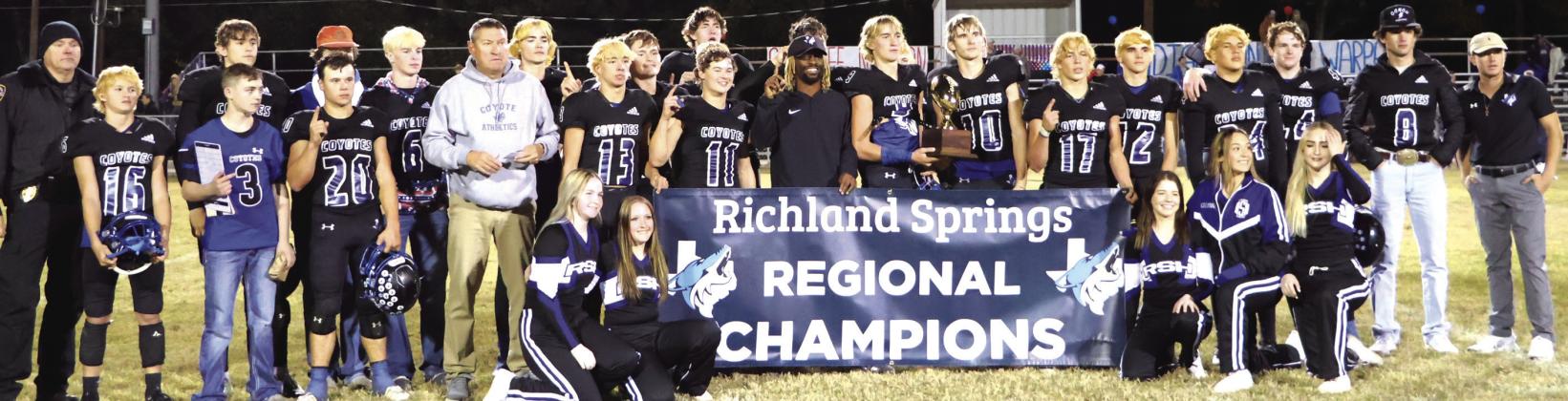 Richland Springs Coyotes after the big win over Cherokee last Friday night ~ Richland Springs 78 - Cherokee 54 photo courtesy of James Womack