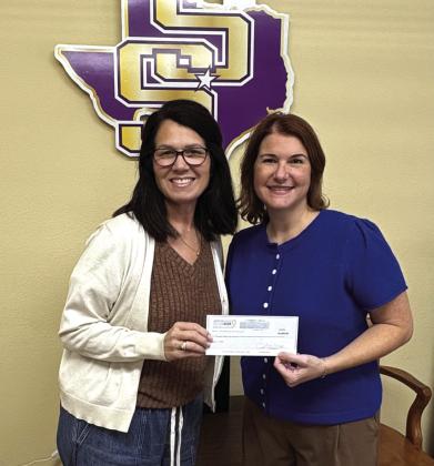 TAFE teacher Terri Ellis and SSISD Education Foundation Board of Directors Kristen Nelson Courtesy of Kevin Shahan