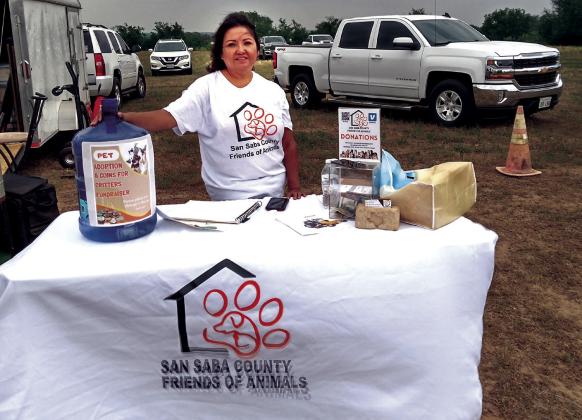 Sylvia manned the San Saba County of Animals’ booth at last Saturday’s windy Richland Springs Trade Day. Find our more about the event in this week’s Digital Newsletter! You can sign up for our free newsletter on our website www.sansabanews.com. (Go to the right corner and find “LOG IN” ~ input your email address.) Photo courtesy of Carolyn Boswell Preece
