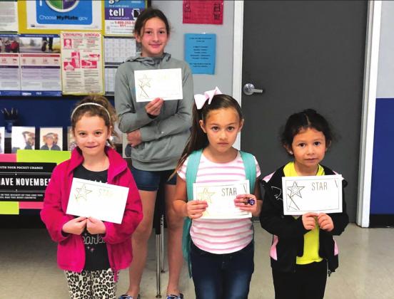 CISD Elementary School STAR students Addelyn Merriman, Emily Penney, Aislynn Trinidad, Alexandra Rocha