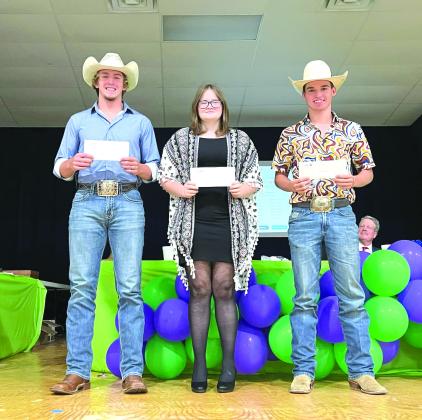 Cherokee Scholarship Recipients Joseph Bond, Kora Berrio and Kase Bordner