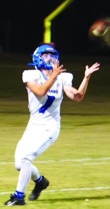 Max Williams with the catch in last week's big win against Cranfills Gap. Courtesy of Valerie Valdez