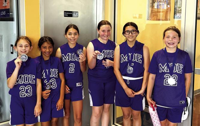 MOE 5/6 traveled to the Austin Sports Center in Leander, Texas, on April 26, to take part in the 2026 TWE Spring Splash basketball tournament and picked up a second place metal in the 4-team field. Team members are L-R: Stella Smith, Abigail Davila, Evelyn Macedo, Albany Dudley, Kennedy Lopez, and Hadleigh Soto.
