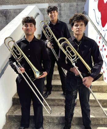 Trombones players made it to state: Jesus Garcia, Jorge Licea, and Alex Aguirre.
