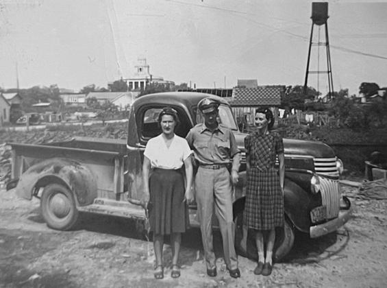 Felix is pictured here with two sisters.