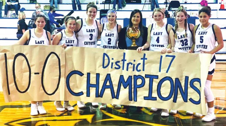 Richland Springs Lady Coyotes Basketball make school history with 10-0 District 17 record