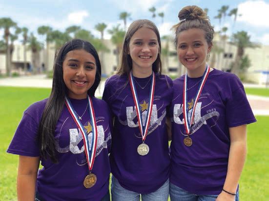Copy Editors - Kristi Macias - BRONZE medalist, Gracen Shahan - SILVER medalist, and Madison Shahan - 5th place. Coached by Misty Moellendorf