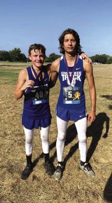 Weston Woolsey placed 2nd, and James Beck placed 4th in the JV division of the San Saba Cross Country Meet. See News from Cherokee ISD on page 14. Courtesy of Chris Langston