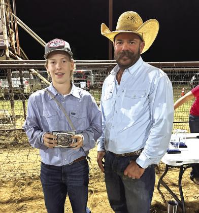 Ransom Timm winner of boys breakaway roping