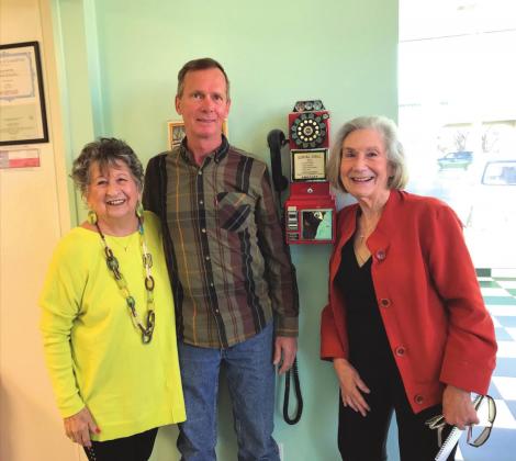 Anita Miles, Allen Trotter - owner of The Filling Station, and Kay Nettleshp.