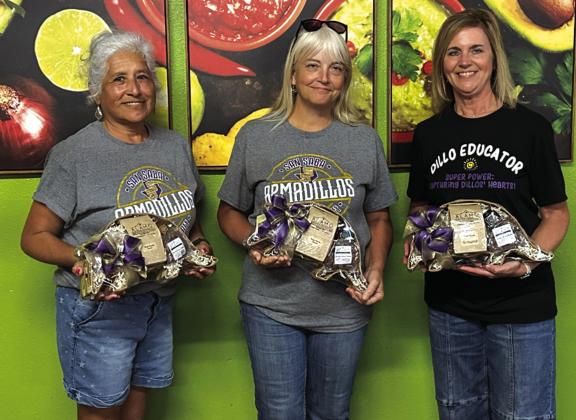 Pictured left to right: Sara Huron – 23 years, Frankie Arnoult – 9 years, and Teresa Glover – 30 years.