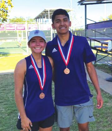 Mia Kilman and Justin Hernandez 3rd place winners in mixed doubles
