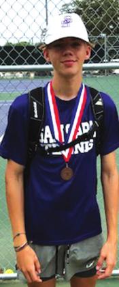 Jacob Singleton District 3rd place winner in boys singles