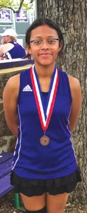 Dana Luna District 3rd place winner in Girls Singles