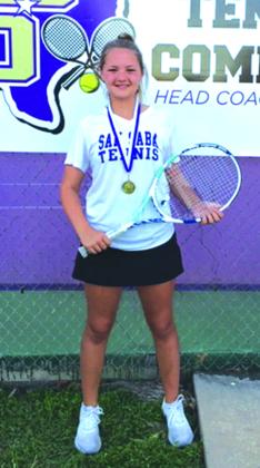Kadence Isham - First Place in Girls Singles at the San Saba Middle School Tennis Tournament