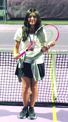 Marlane Rodriguez- Second Place in 8th Grade Girls Singles at the San Saba Middle School Tennis Tournament