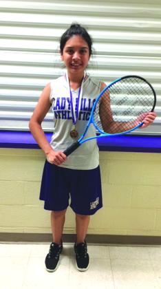 Josselin Rojas - 3rd Place in Girls Singles in San Saba Middle School Tournament