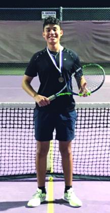 Giovanni Fauley - 3rd Place in 8th Boys Singles at the San Saba Middle School Tennis Tournament
