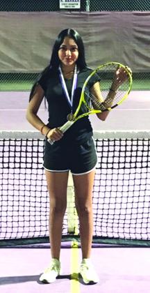 Perla Gil - 3rd Place in 8th Grade Girls Singles in San Saba Middle School Tennis Tournament