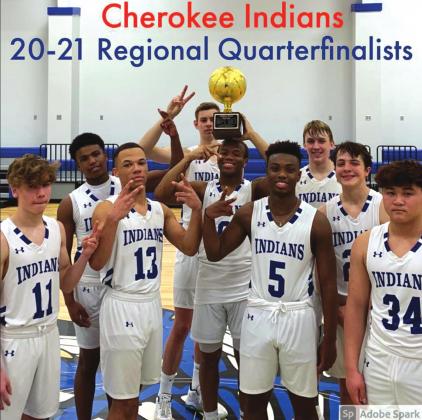 Cherokee boys basketball secures 20-21 Quarterfinalist title