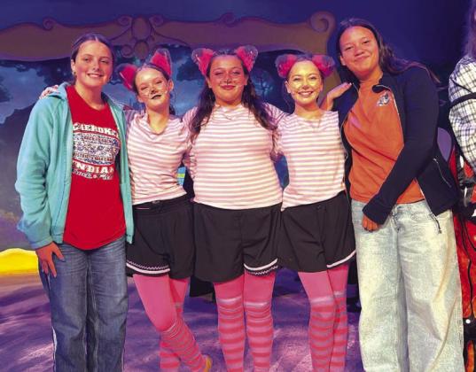 Some of the kids got to pose with members of the cast of Alice in Wonderland Jr.