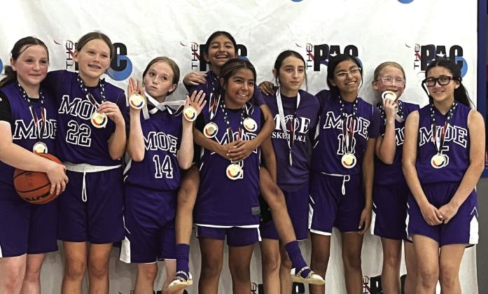MOE 5/6 team members L-R: Albany Dudley, Summer Stanton, Myers Wallace, Abigail Davila, Jazmin Reyes, Victoria Davis, Aliah Davila, Lilly Gilliam, and Kennedy Lopez. Courtesy of Oscar Zepeda