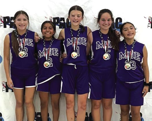 MOE 7/8 team members L-R: Khloe Martinez, Jazmin Reyes, Hadly Reid, Greenley Jo Moore, and Carla Jimenez. Courtesy of Oscar Zepeda