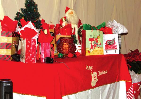 Gift table for nursing home residents