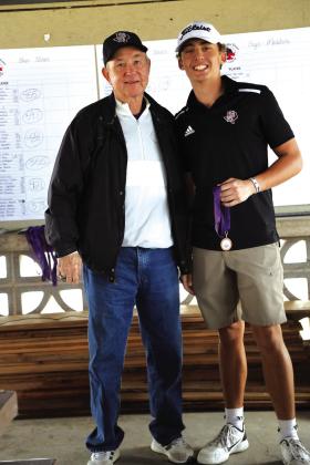 Jr Sterling Proffit with his 5th place metal given by Coach Ronnie Schulze.