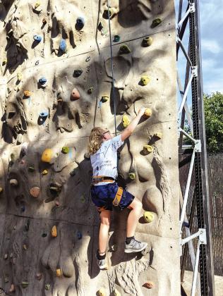 Students had the opportunity to climb HPU’s rock wall.