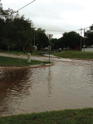 Carolyn Boswell Preece took this photo at the corner of Dry Street and West Street Sunday morning.